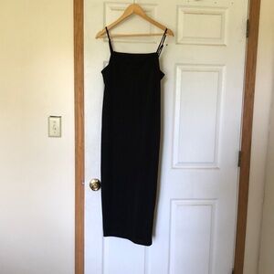 Black slip dress